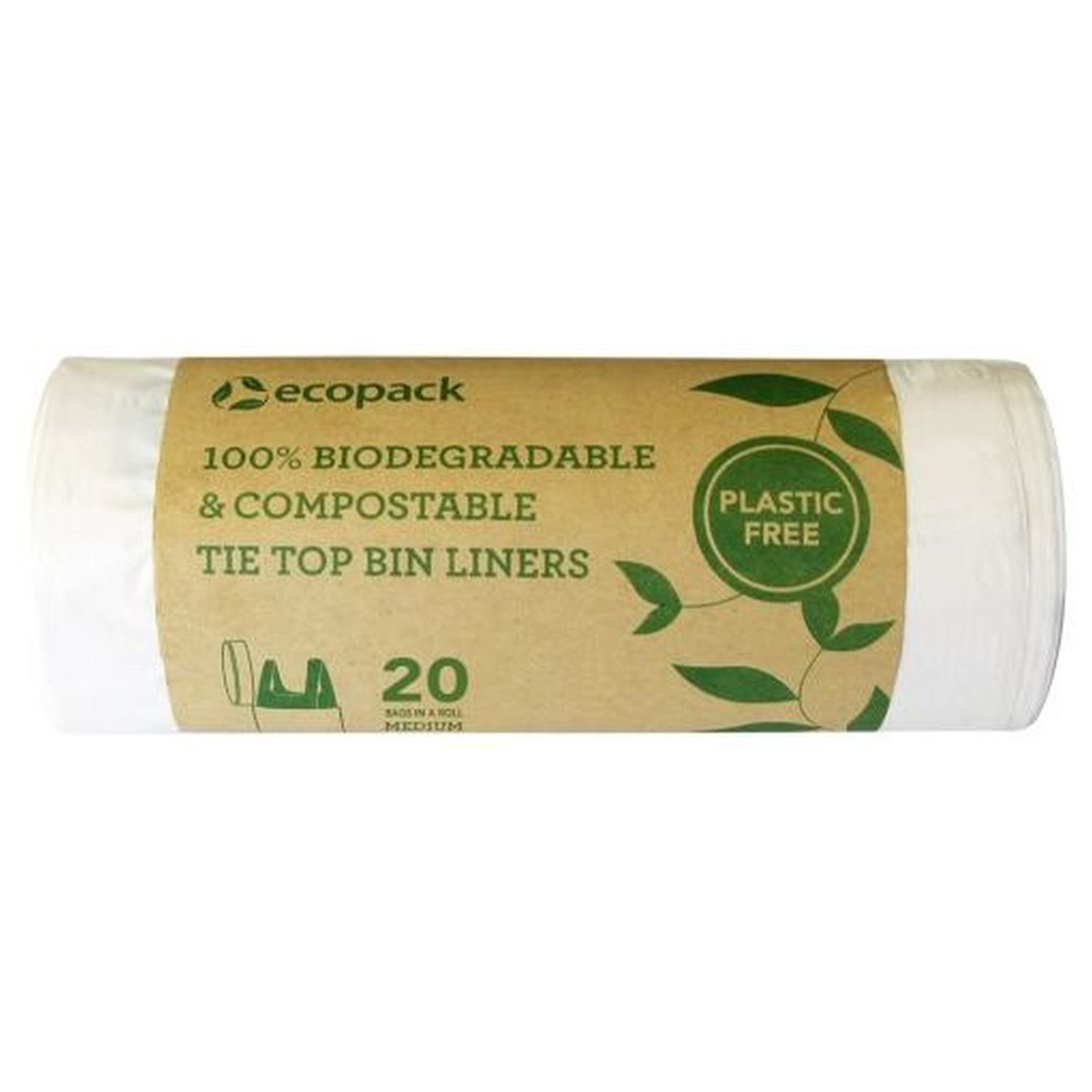 Compostable Bin Liner 27L 500x585mm Roll 20 Ctn of 20 Rolls