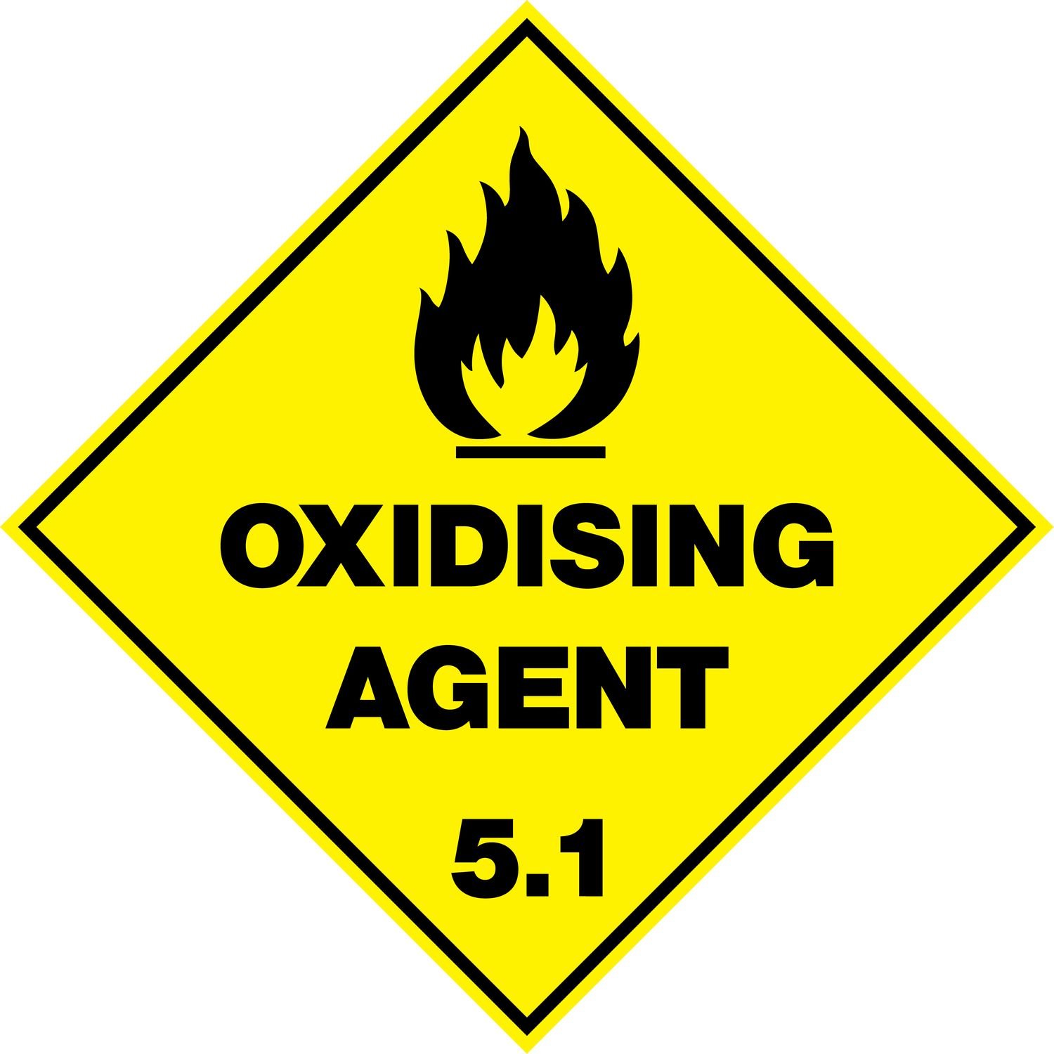 Hazchem Class 5.1 Oxidising Agent Diamond