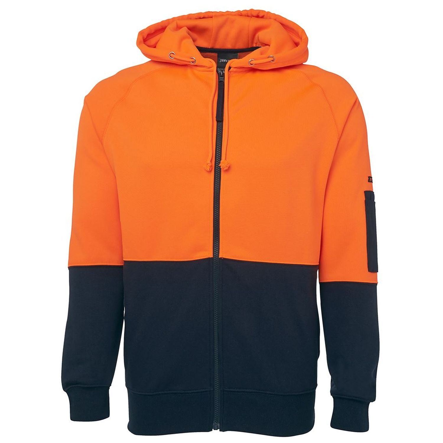 Hi Vis Day Only Full Zip Fleecy Hoodie 280gsm