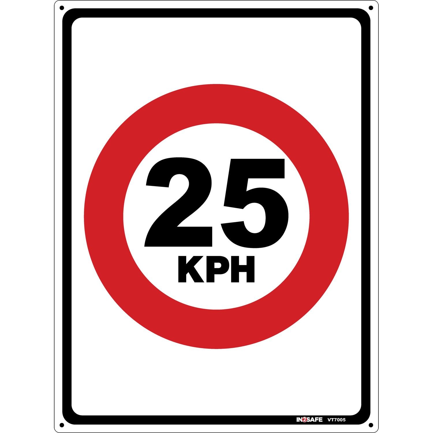 Traffic Speed Sign 25 kph