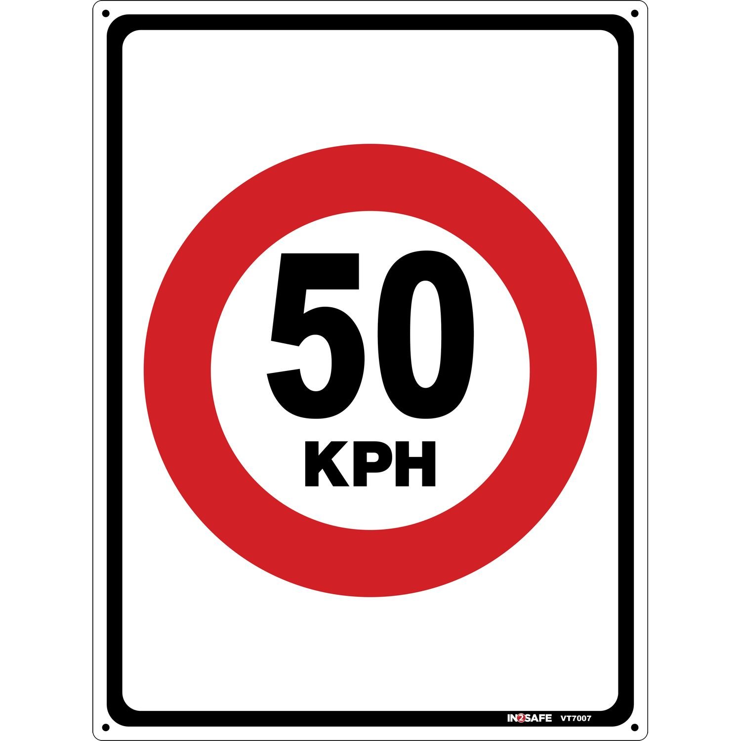 Traffic Speed Sign 50 kph