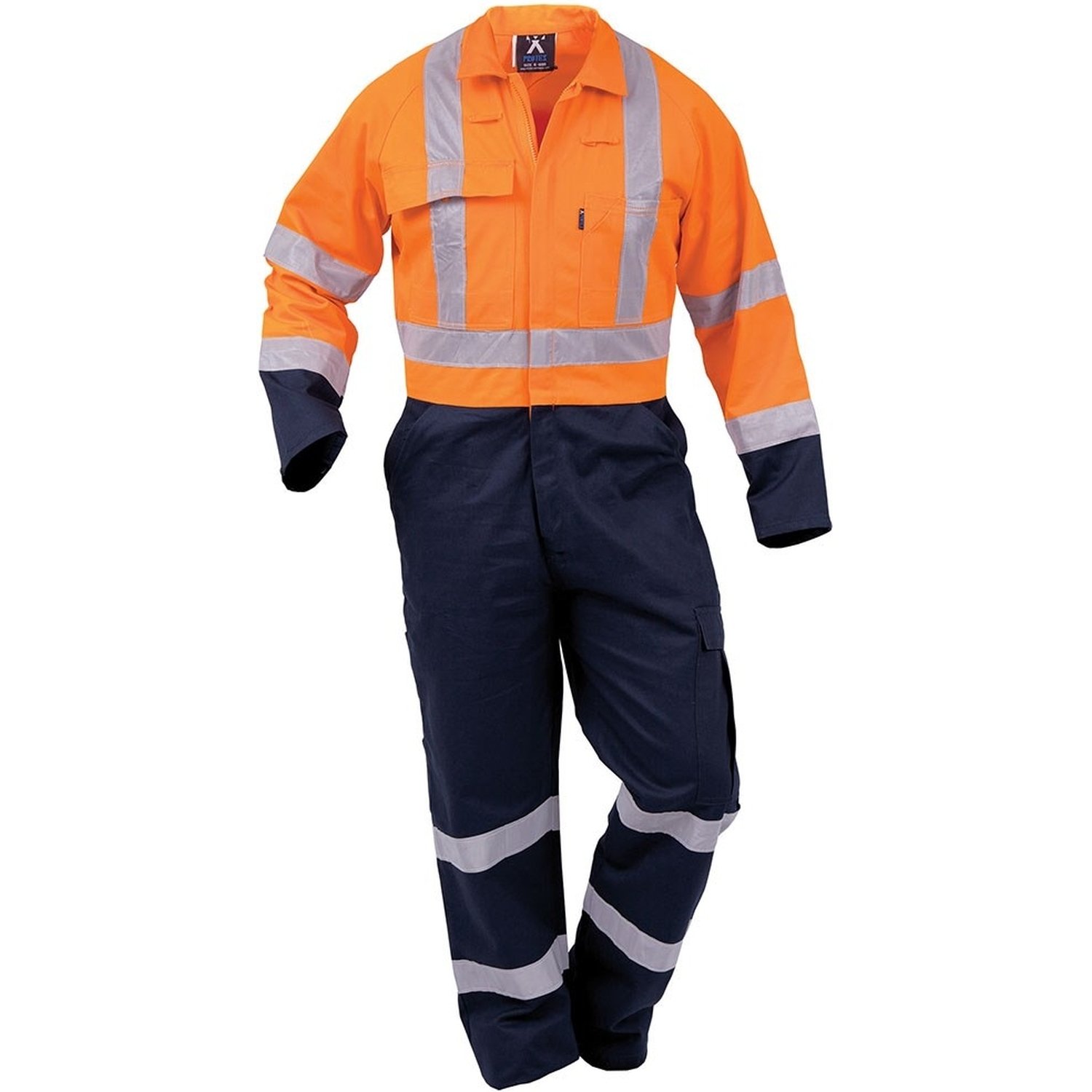 Hi Vis Day/Night Plastic Zip Long Tailed Zip Overall 300gsm