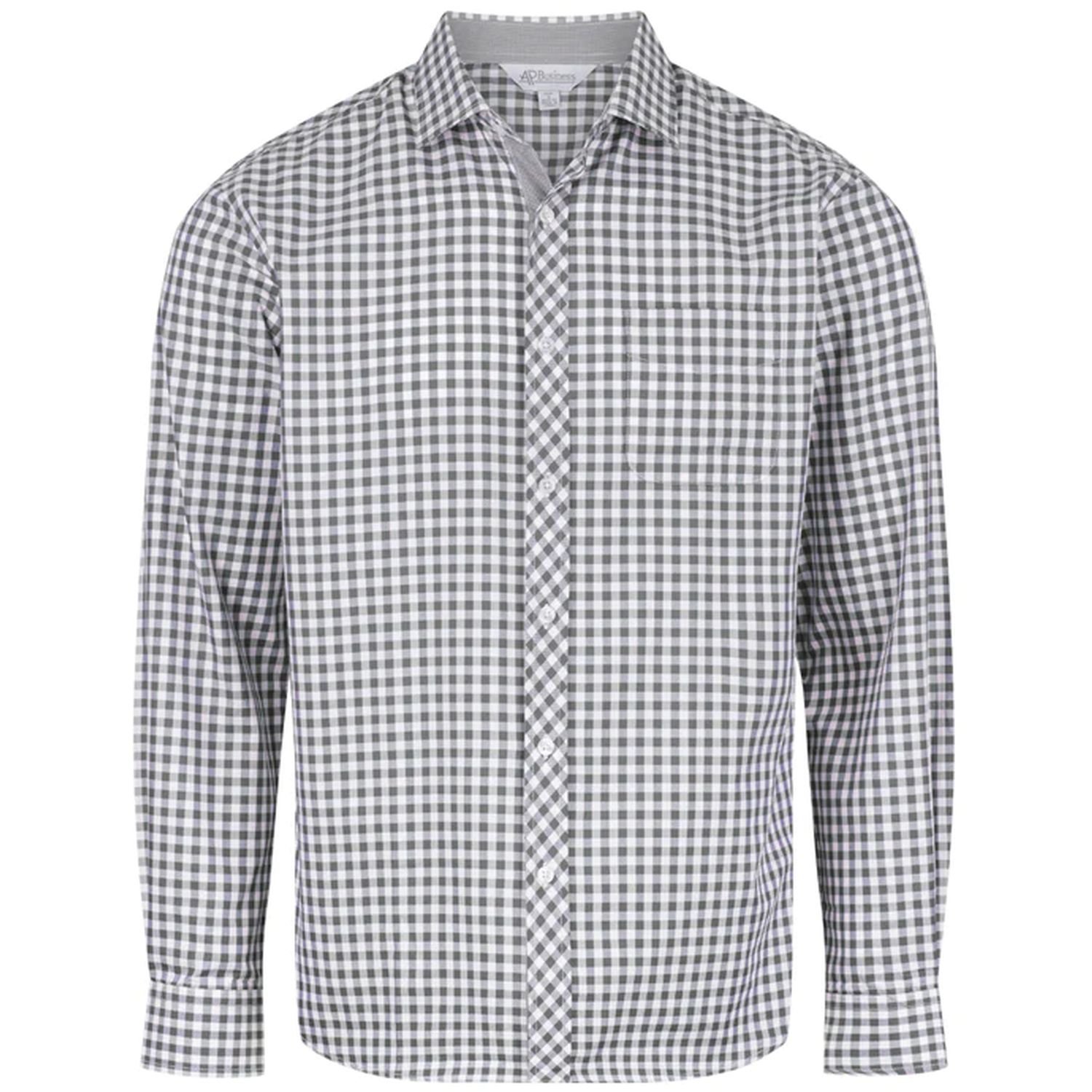 Mens Brighton Long Sleeve Polycotton Shirt Check