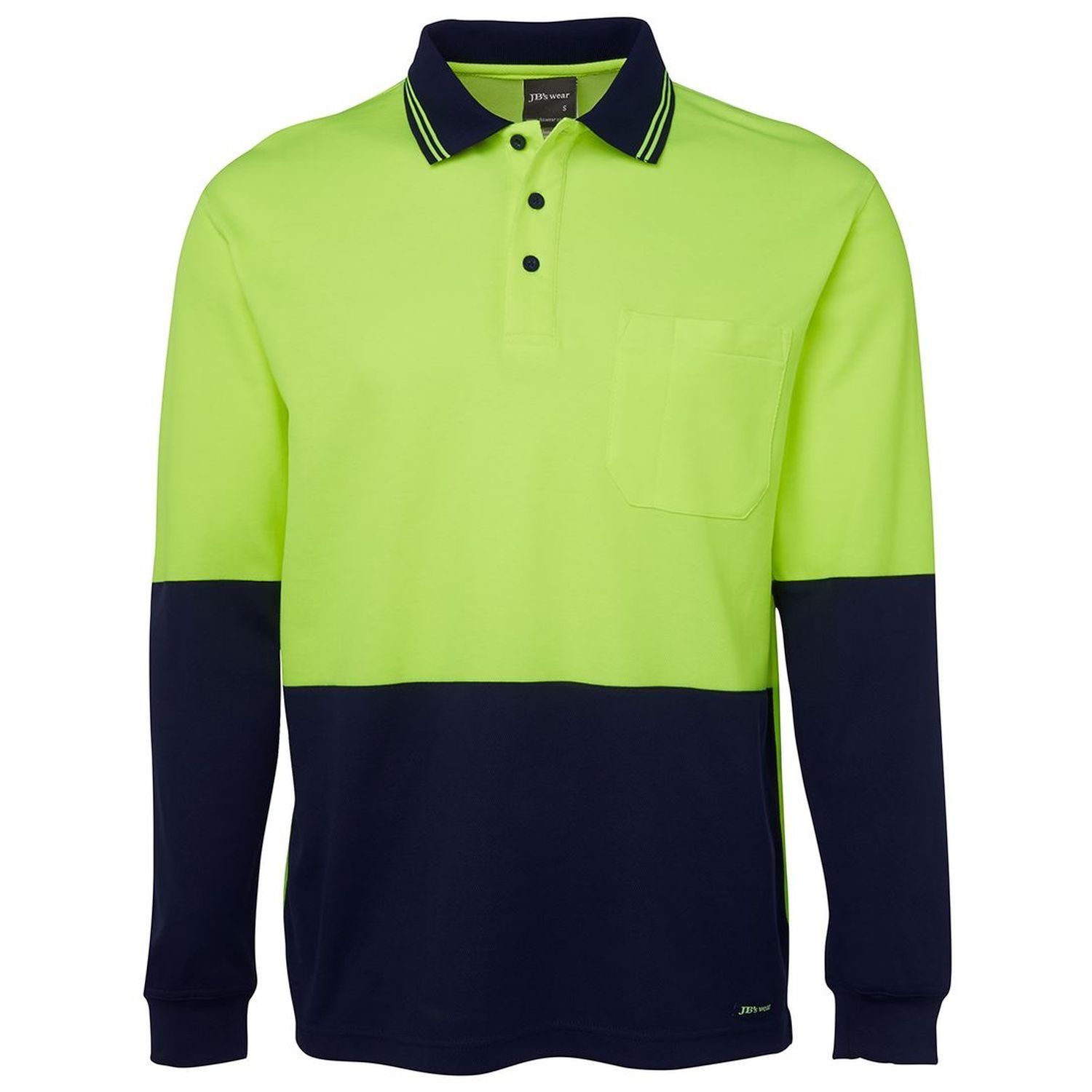 Hi Vis Day Only Long Sleeve Cotton Back Polo