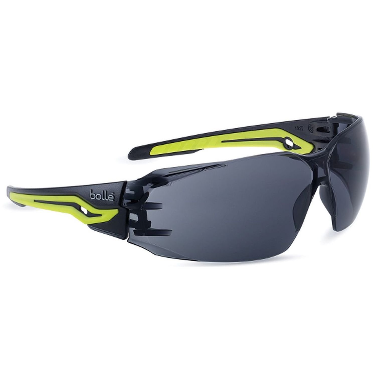 Bolle Silex+ Black/Yellow Anti Scratch Anti Fog Spec Smoke Lens Pkt 10