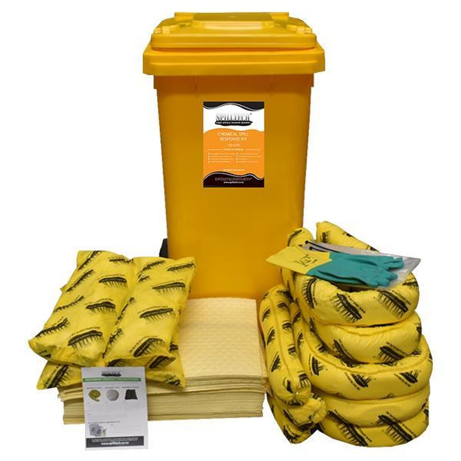 CT Chemical Spill Kit Wheelie Bin 120L