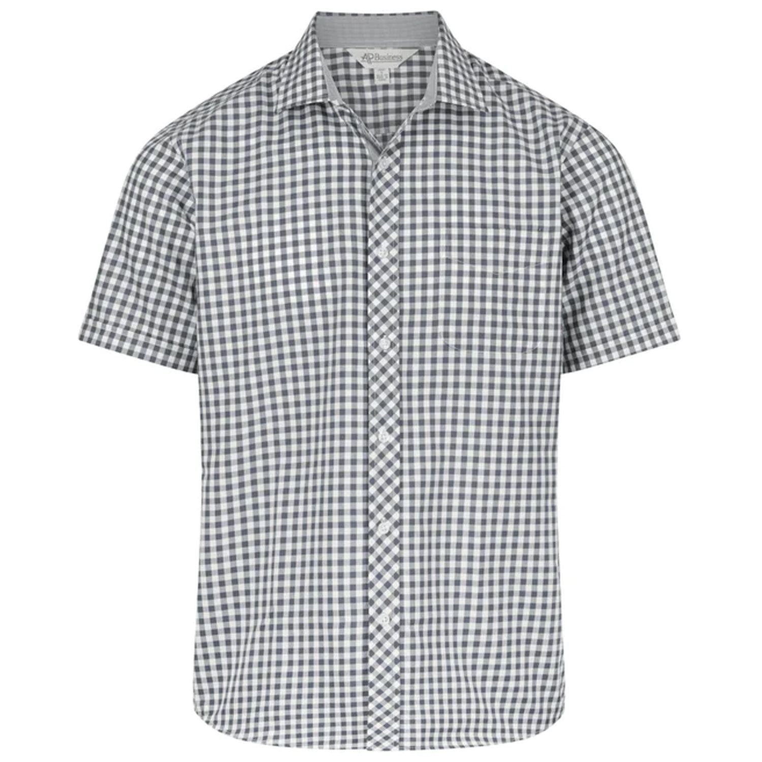 Mens Brighton Short Sleeve Polycotton Shirt Check