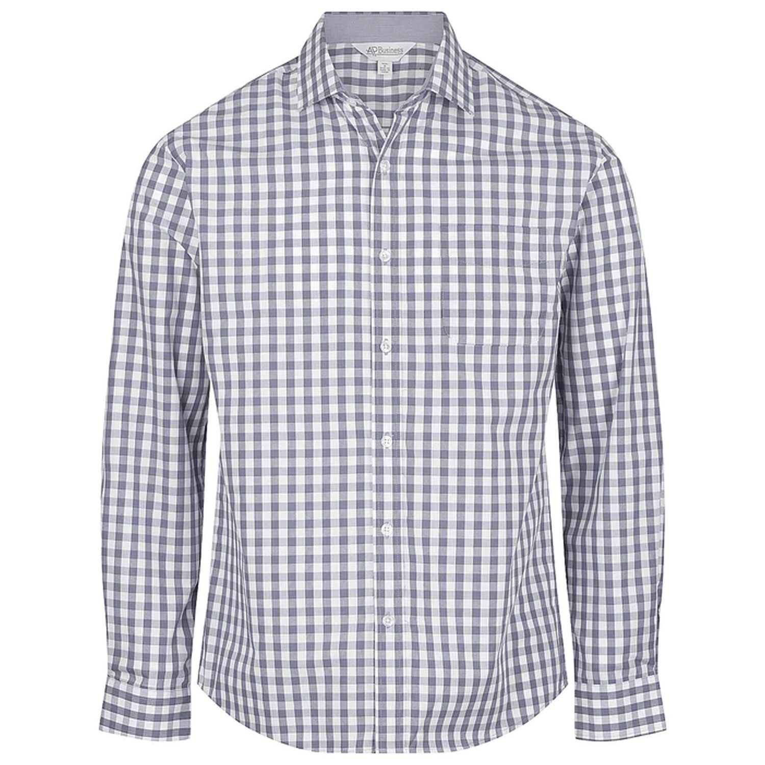 Mens Devonport Long Sleeve Polycotton Shirt Check