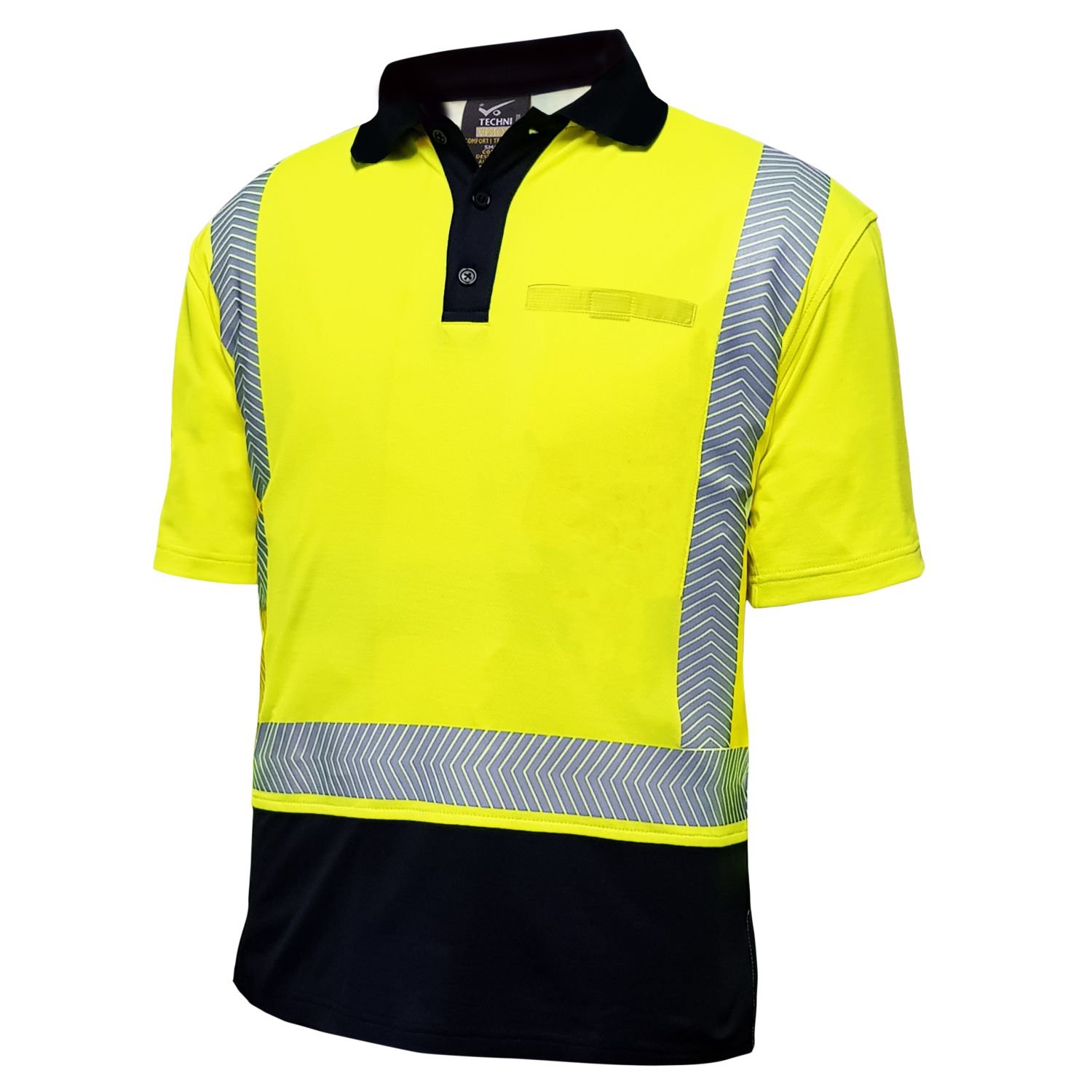 Mustang Wear Hi Vis Day/Night Lightweight Stretch Short Sleeve Polo