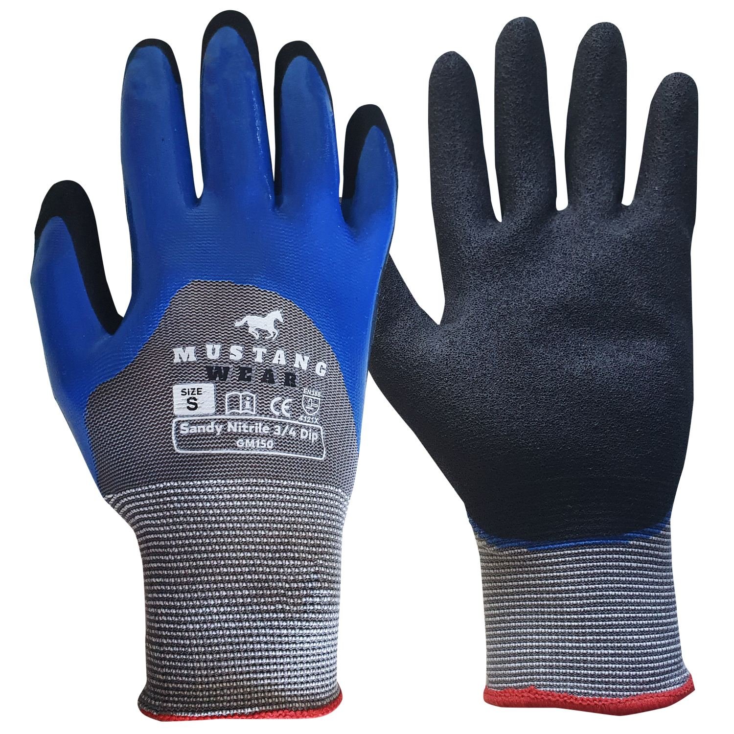 Mustang Wear Sandy Nitrile Palm 3/4 Dip Glove