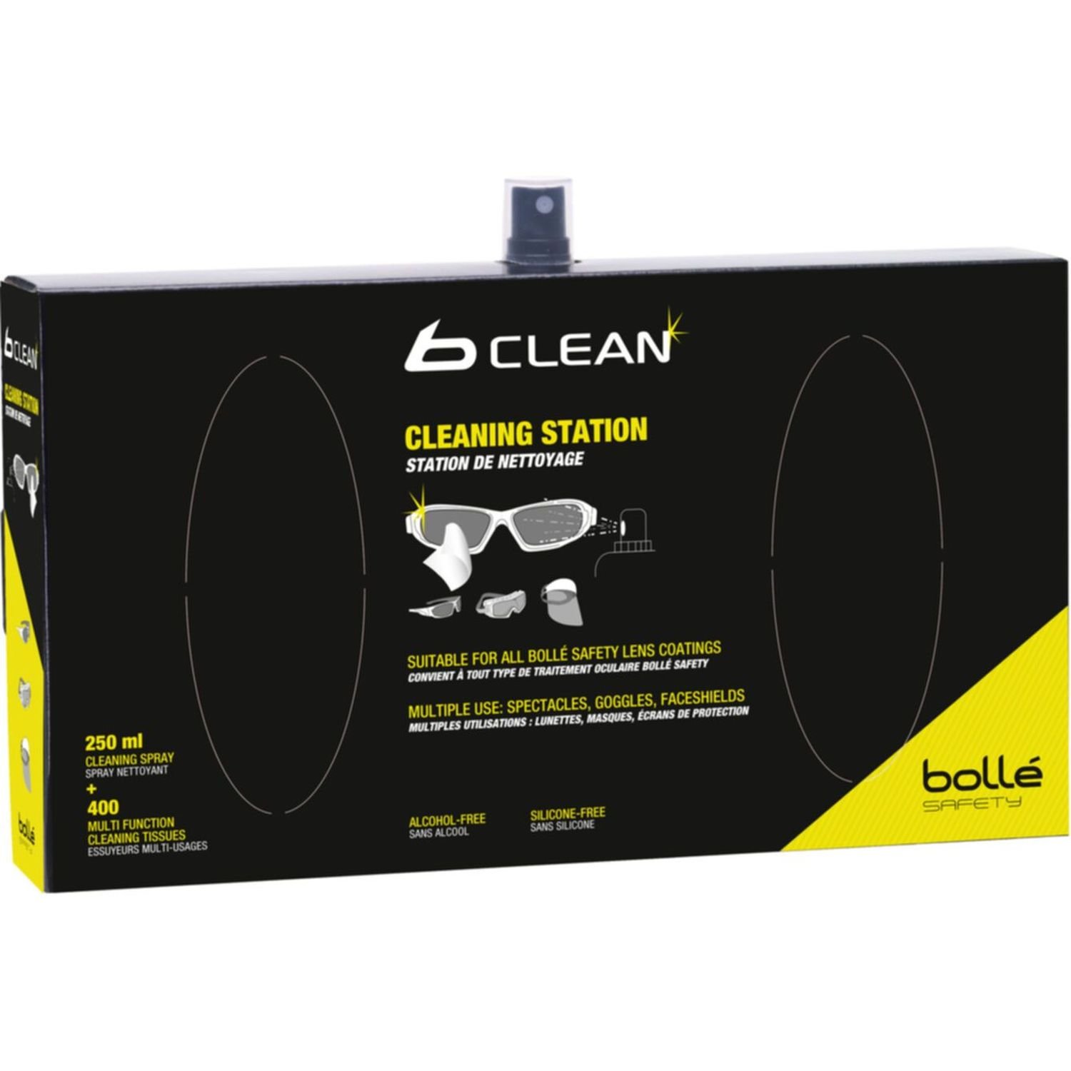 Bolle B-Clean Station 400 Tissues & Lens Cleaner 250ml