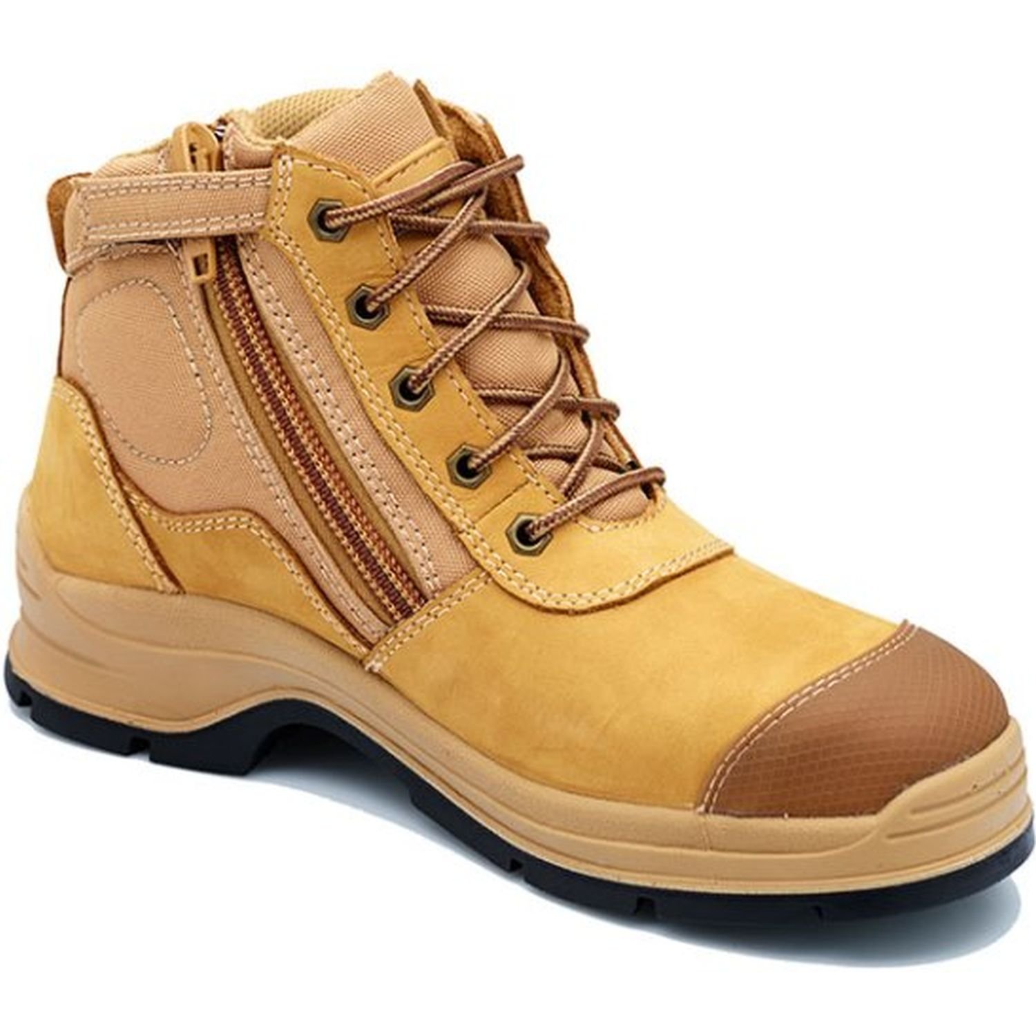 Blundstone 318 Lace Up/Zip Safety Boot Wheat