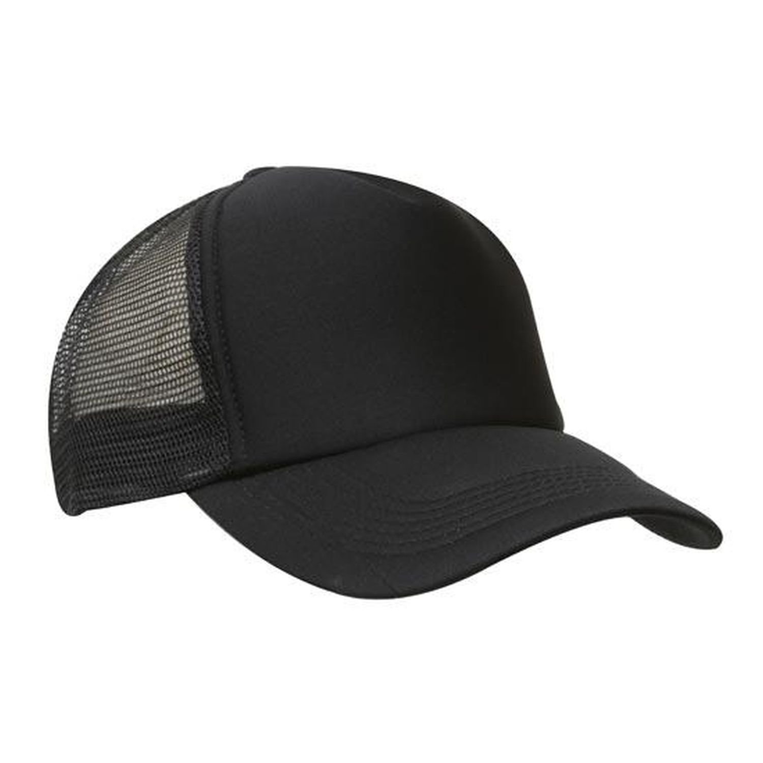 Truckers 5 Panel Curved Peak Mesh Cap Plastic Strap