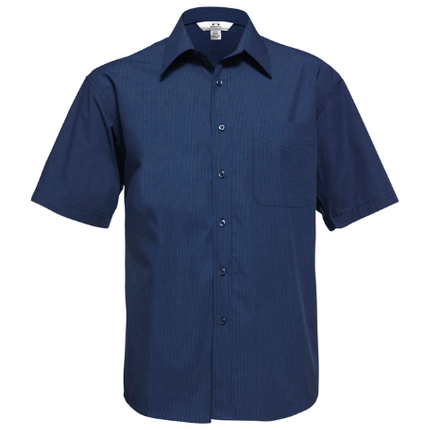 Mens Micro Check Short Sleeve Polycotton Shirt