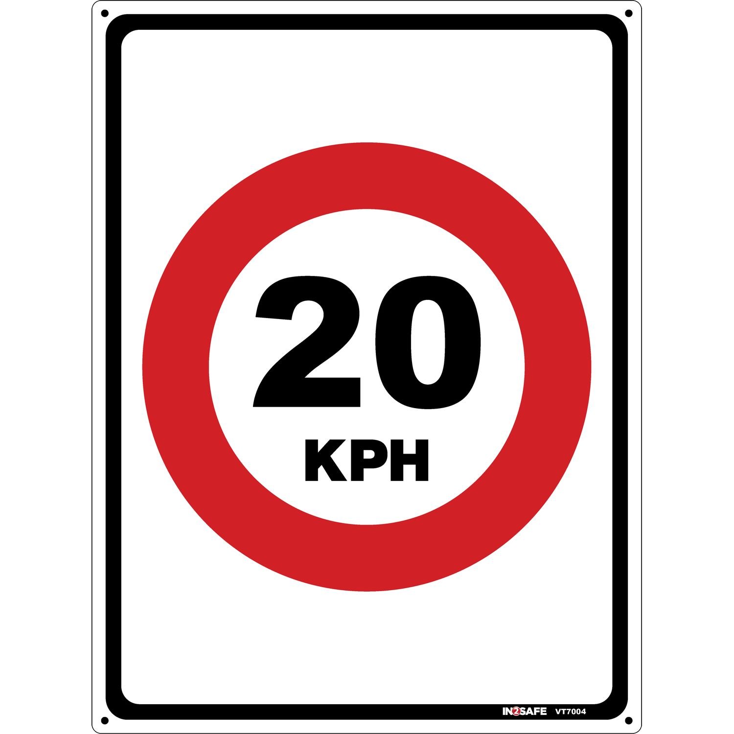 Traffic Speed Sign 20 kph