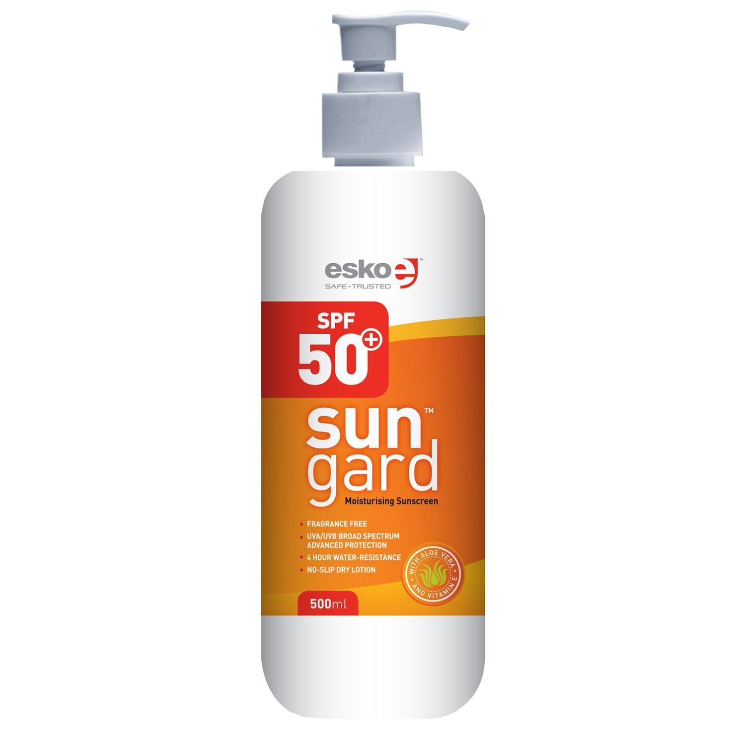 SunGard SPF 50+ - Aloe Vera & Vitamin E Sunscreen 500ml Pump