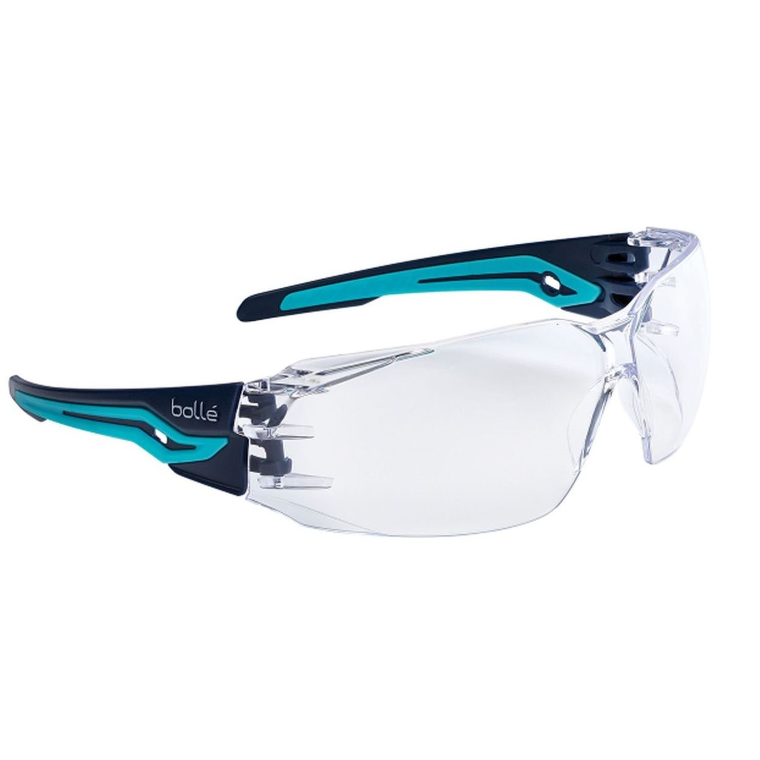 Bolle Silex Navy/Aqua Anti Scratch Anti Fog Spec Clear Lens