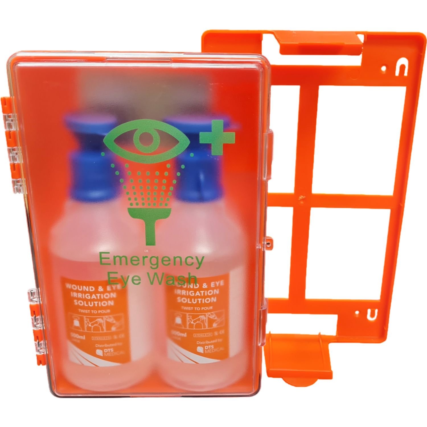 Emergency Eye Wash Station Wall Mountable C/W 2 Solution