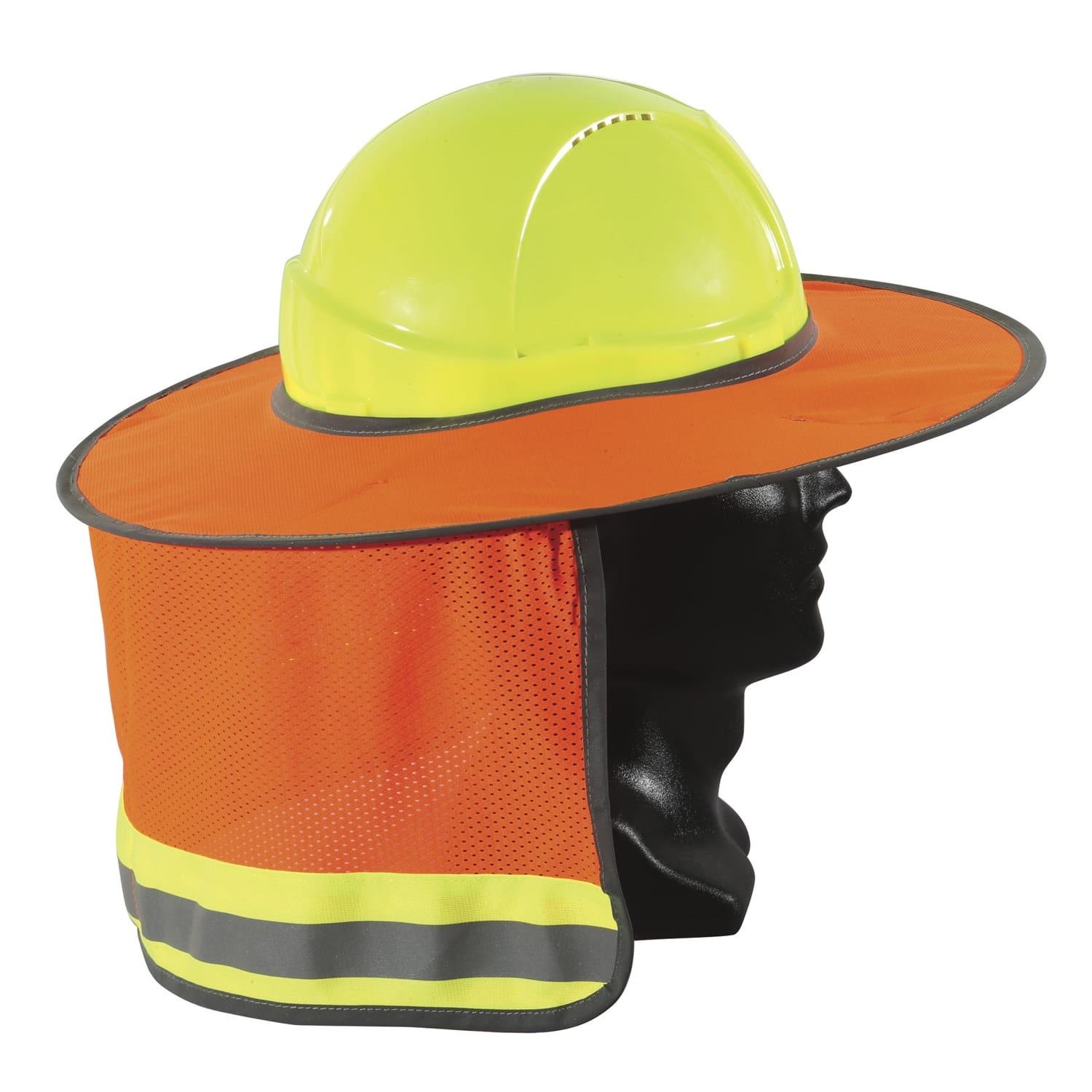 Full Brim Helmet Sun Shield Orange