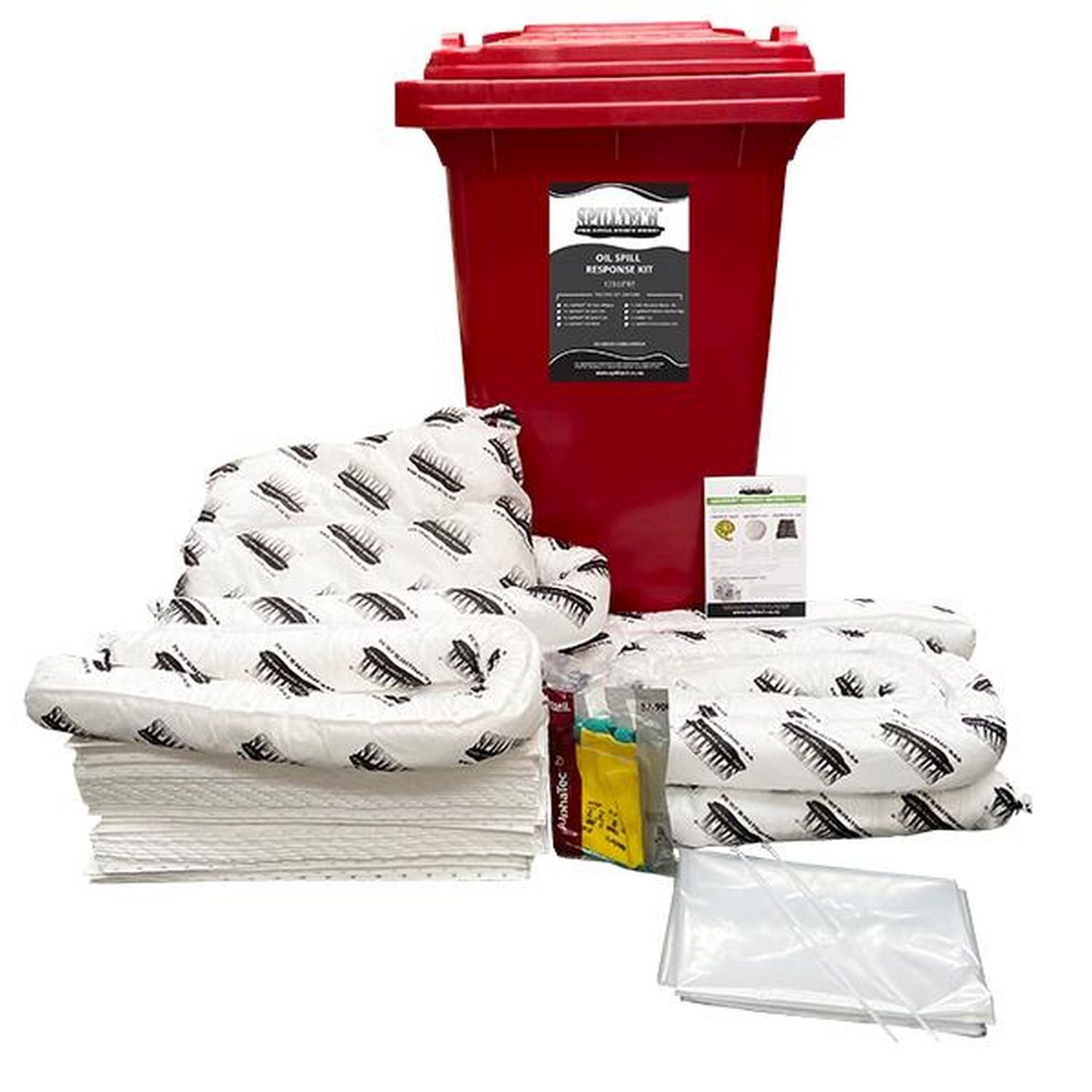 CT Oil & Fuel Spill Kit Wheelie Bin 120L