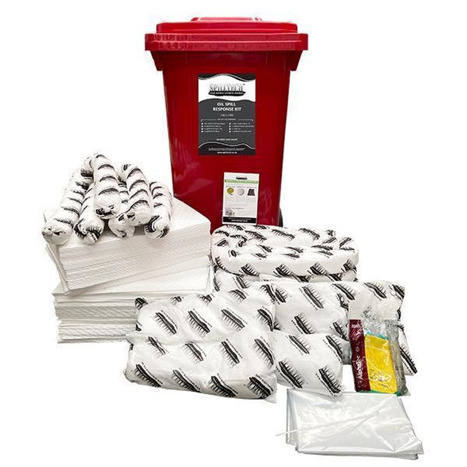 CT Oil & Fuel Spill Kit Wheelie Bin 240L