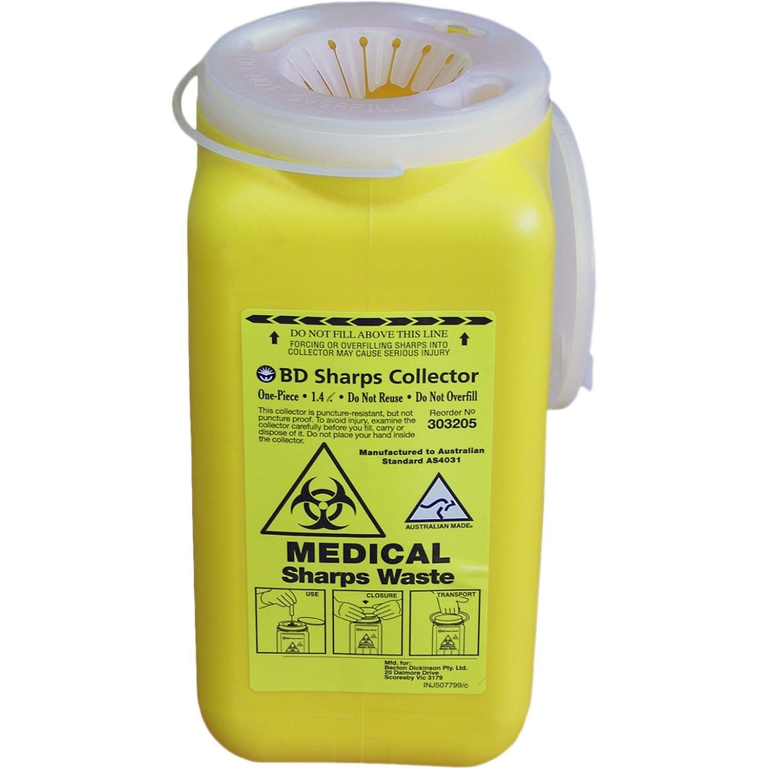 Medical Waste Sharps Container 2 Litre