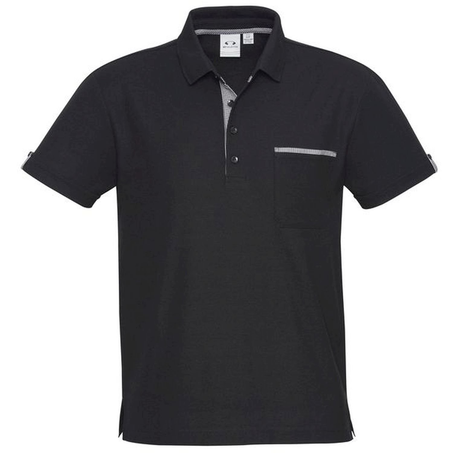 Mens Edge Contrast Check Poly/Cotton Polo