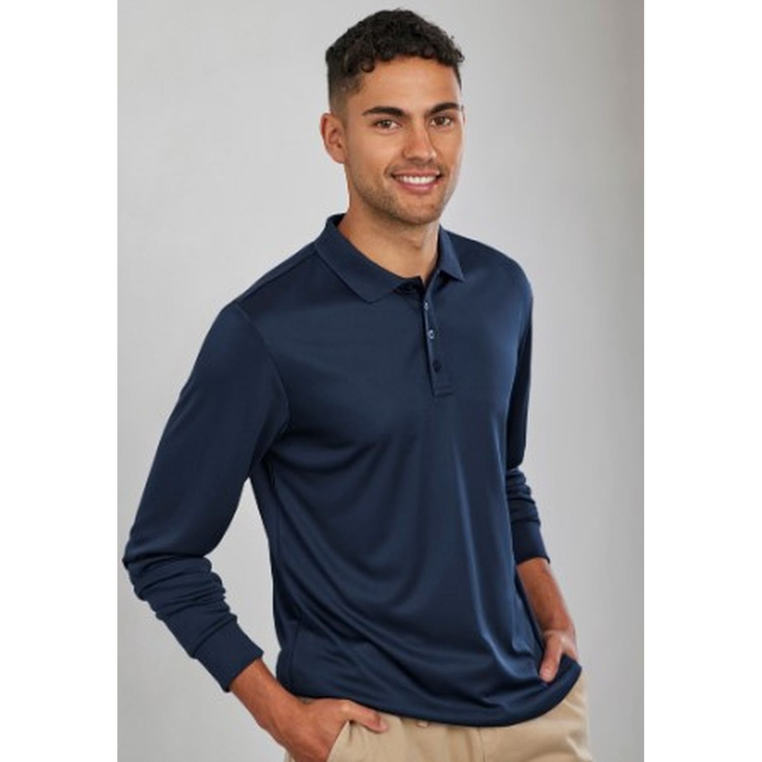 Action Mens Polo Long Sleeve