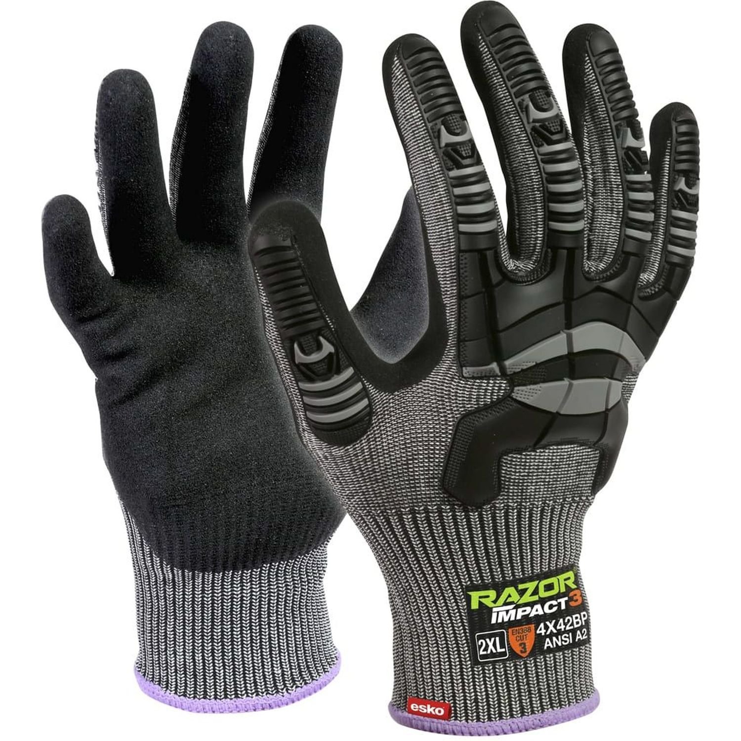 Razor Impact 3 Cut Resistant Level B Glove Pkt 12