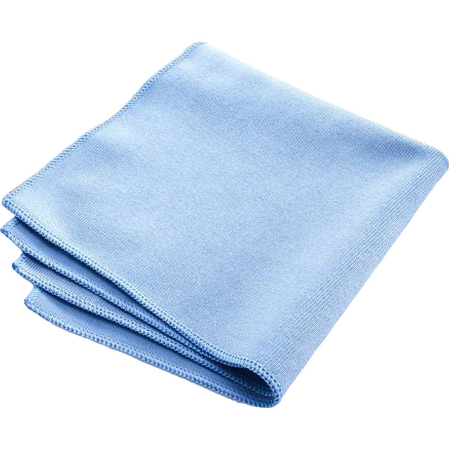 Microfibre Glass Cloth Blue 30x35cm Pkt 10