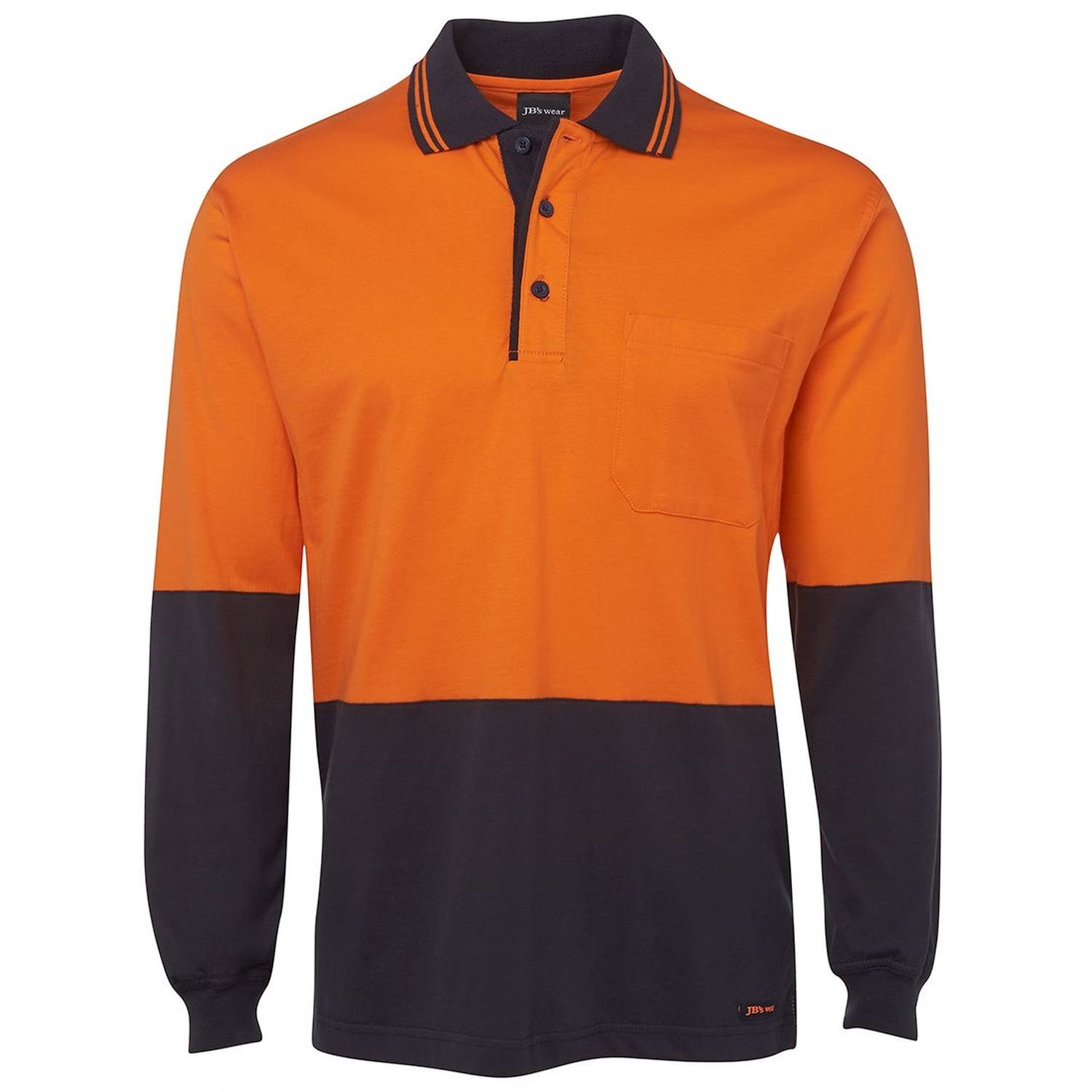 Hi Vis Day Only Long Sleeve 100% Cotton Polo