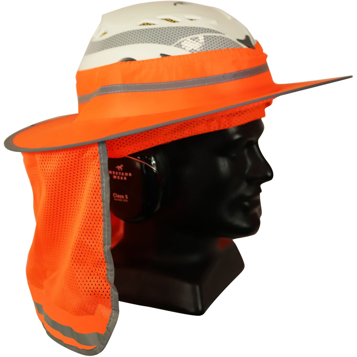 Mustang Wear Hi-Vis Full Brim Hard Hat Sunshield