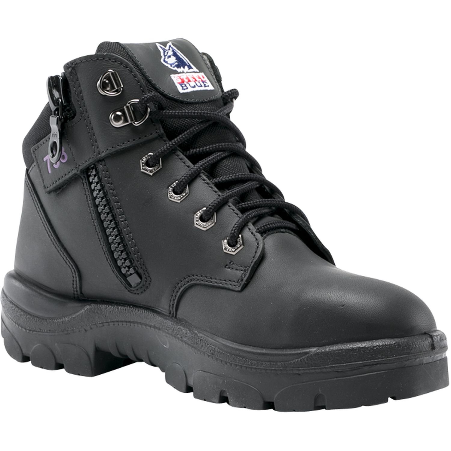 Steel Blue Parkes Women's Lace Up/Zip Safety Boot Black