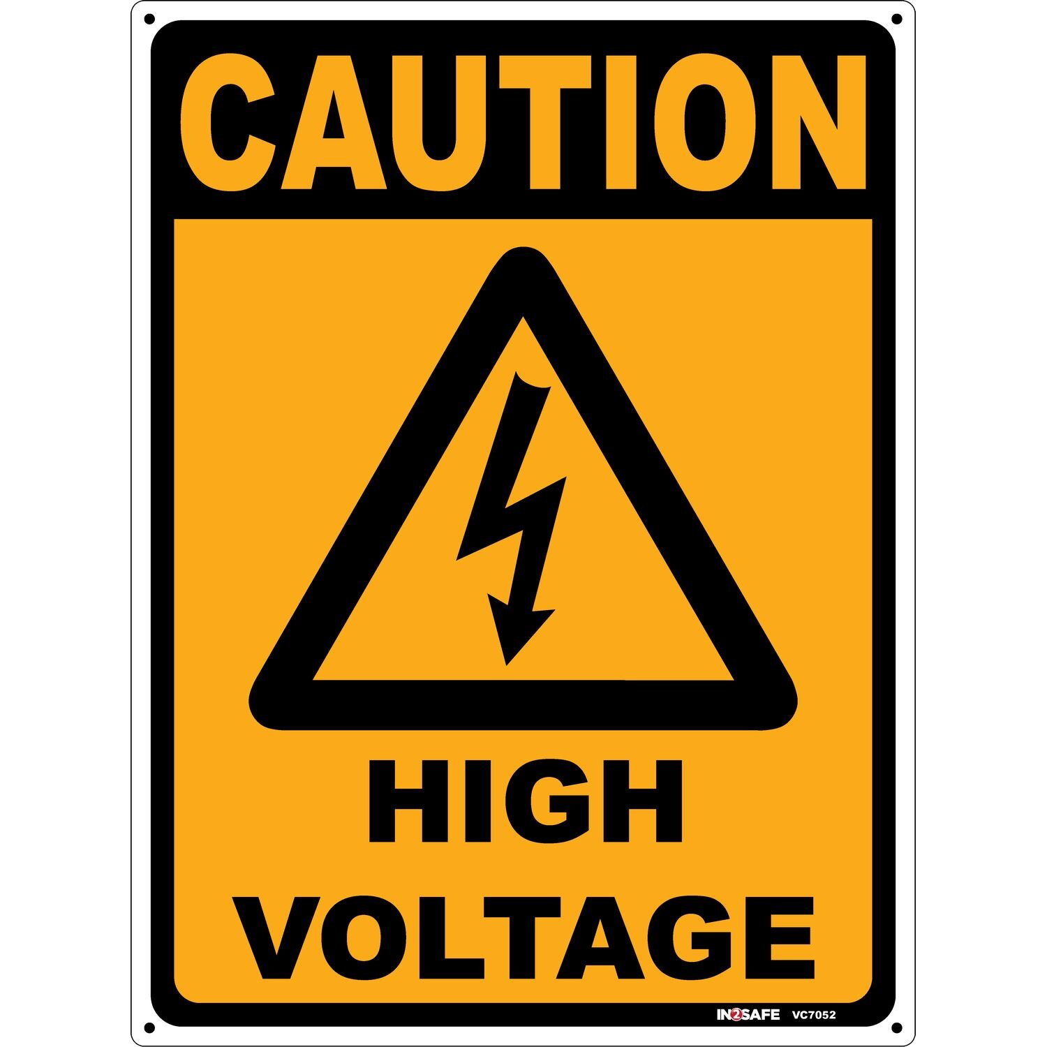 CAUTION High Voltage Sign - Cleanline Tasman