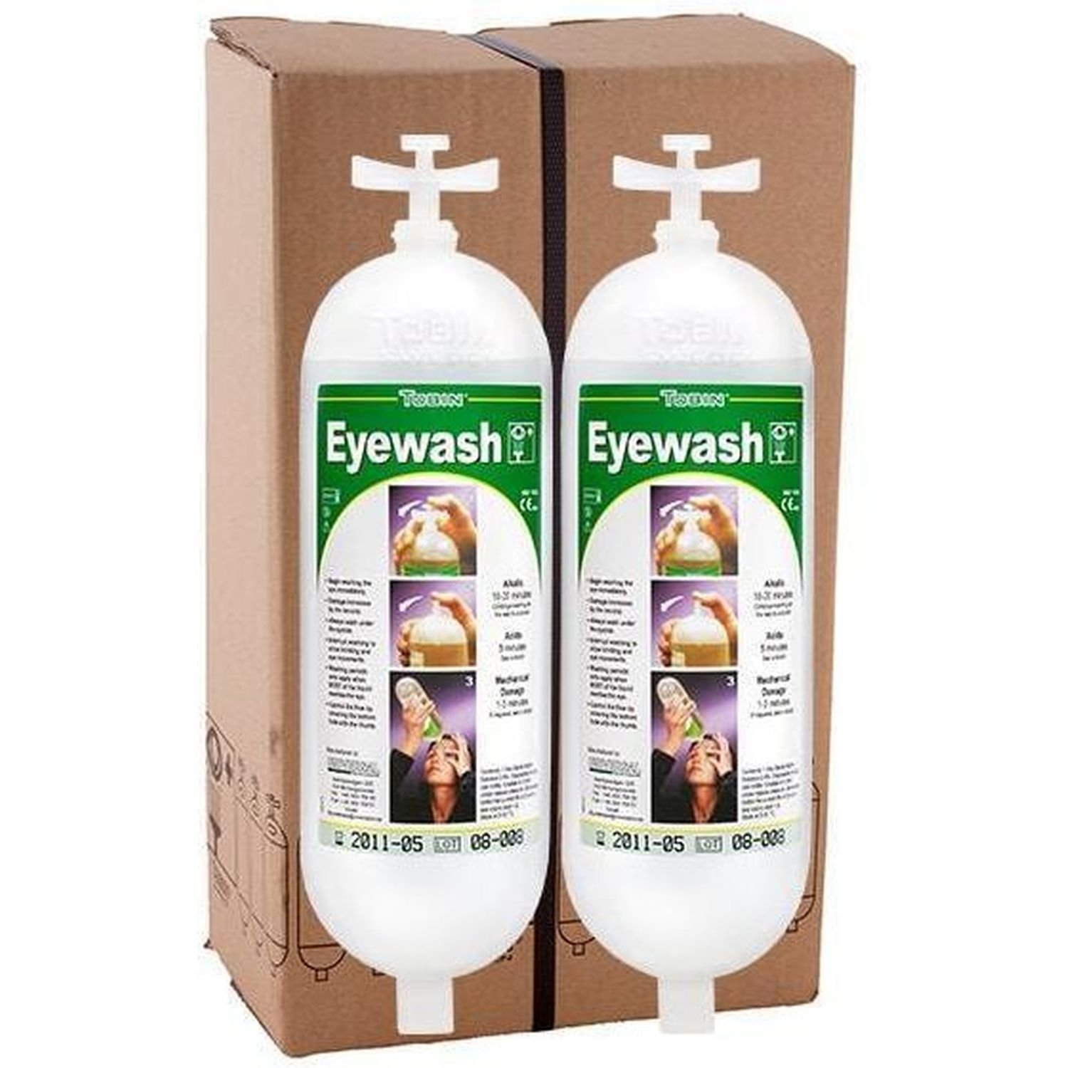 Tobin Sterile Saline Eyewash Solution 1L Bottle x 2