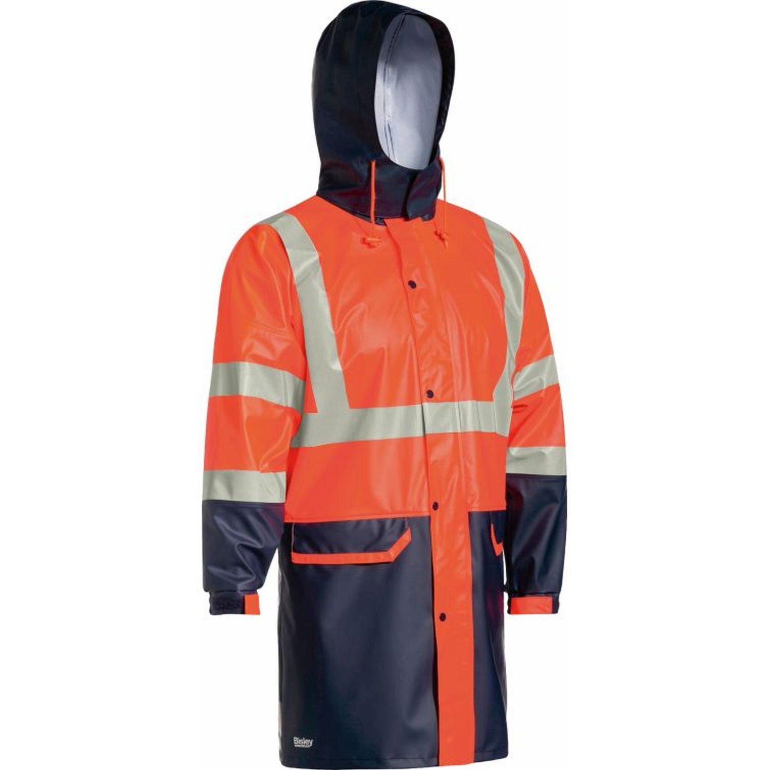 Bisley Hi Vis Day/Night Stretch PU Rain Jacket 20,000mm