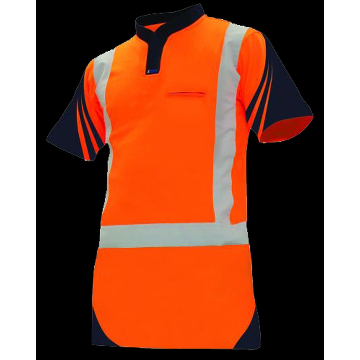 Hi Vis Day/Night S/Sleeve Vented Cotton Back Lightweight Polo 145gsm
