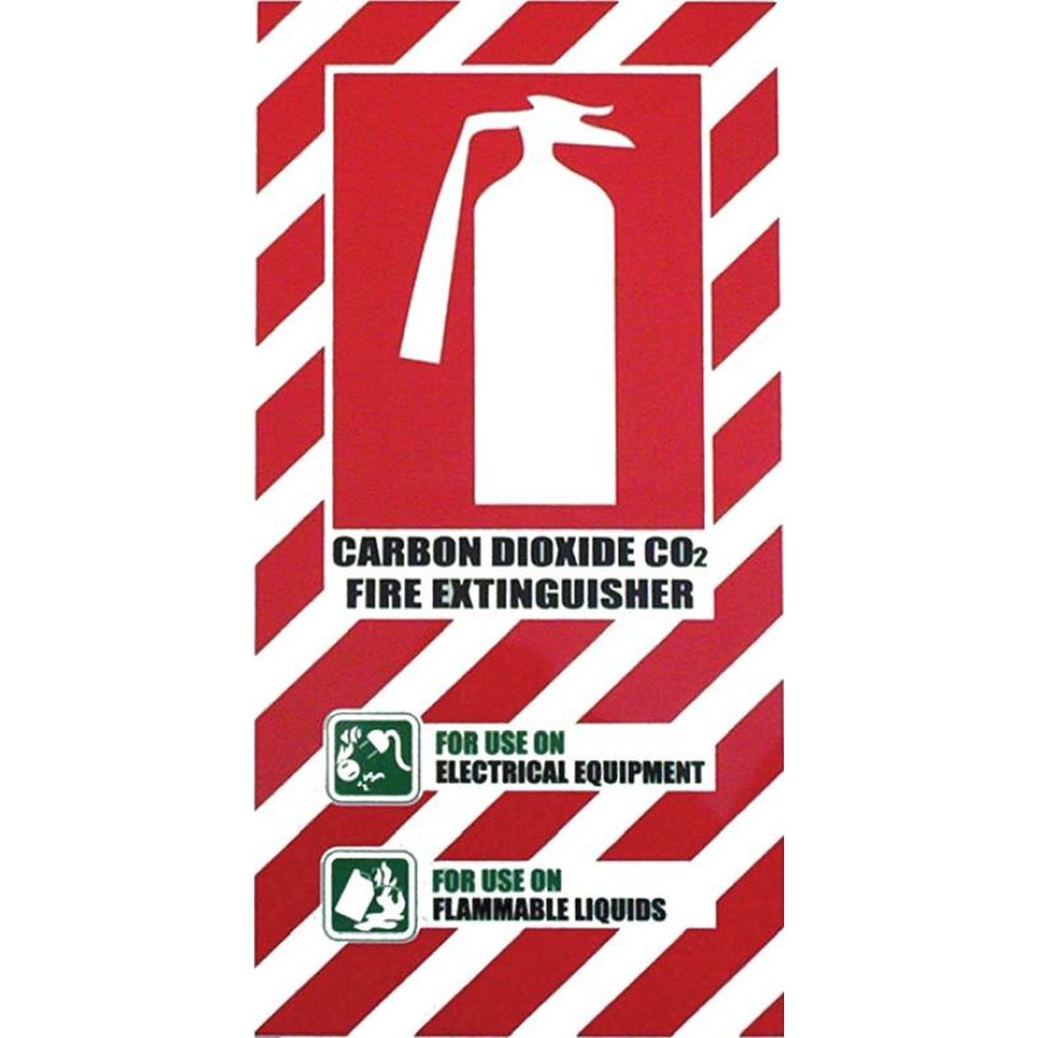 FIRE Extinguisher CO2 Carbon Dioxide  Blazon Sign