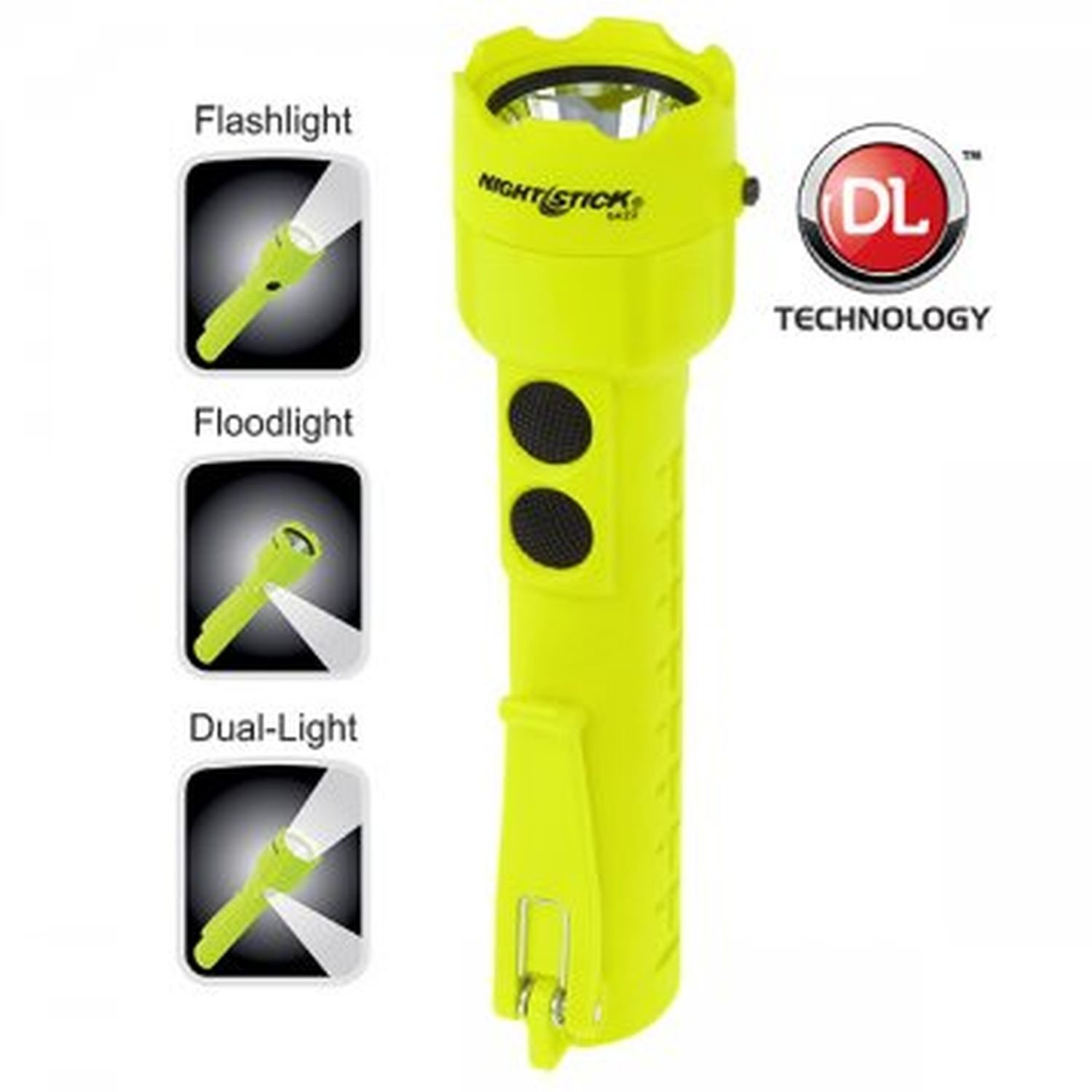 Nightstick Intrinsically Safe Torch 120 Lumens with Floodlight Hi Vis