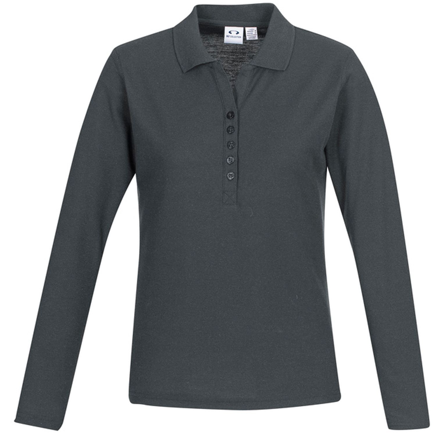 Womens Crew Classic Pique Polycotton Polo Long Sleeve