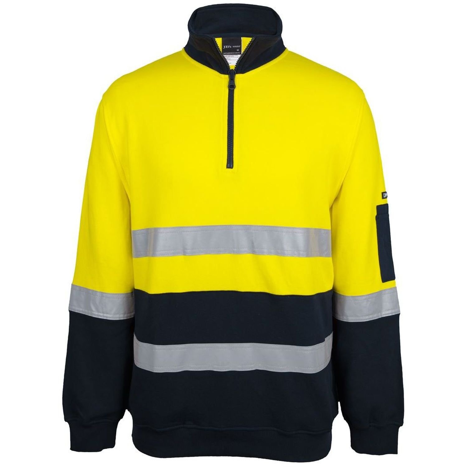 Hi Vis Day/Night 1/2 Zip Cotton Fleece Jumper 310gsm