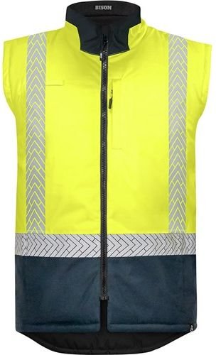 Bison Stamina Hi Vis Day/Night Eco Reversible Puffer Vest