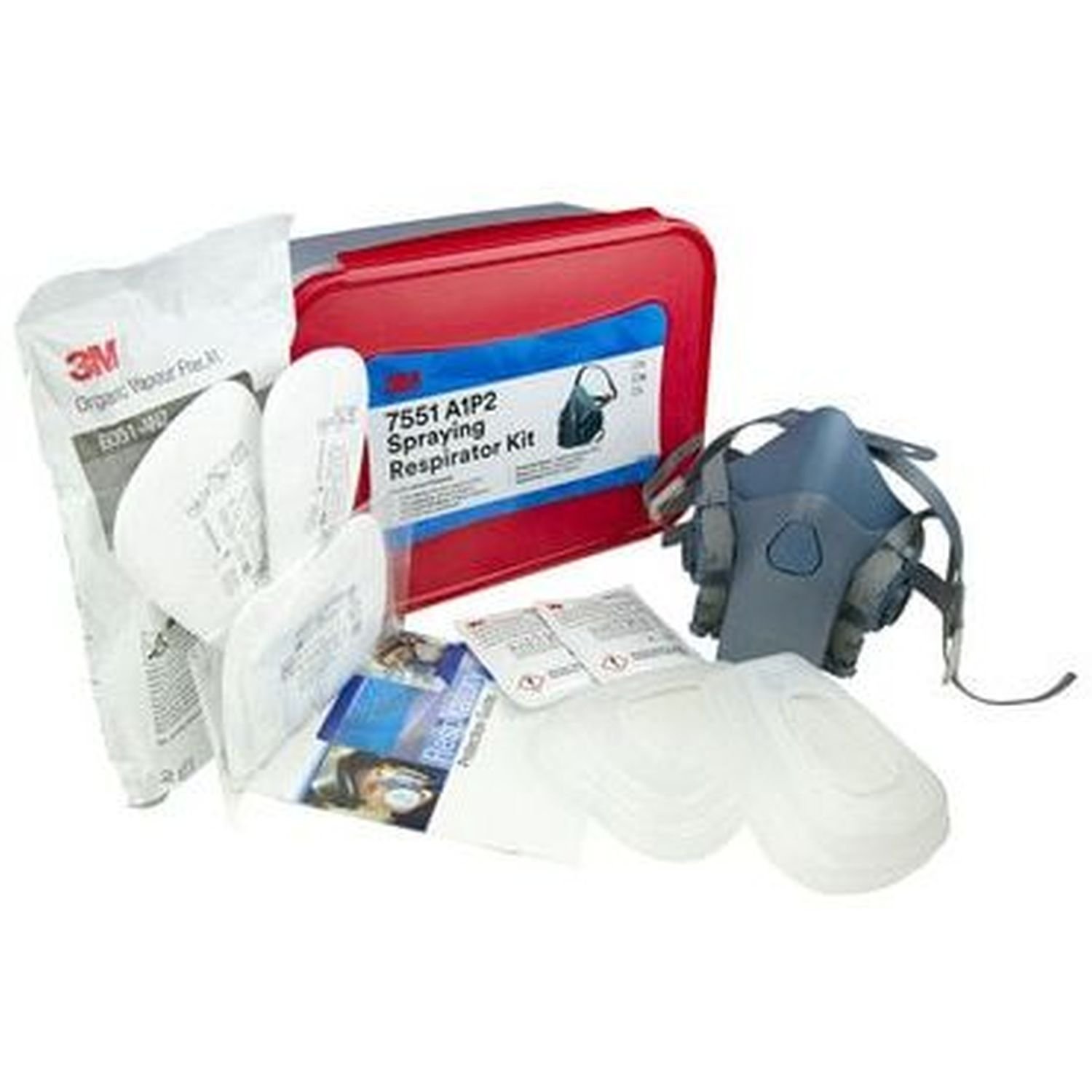 3M 7551 Silicone Mask Spraying Respirator Kit A1P2