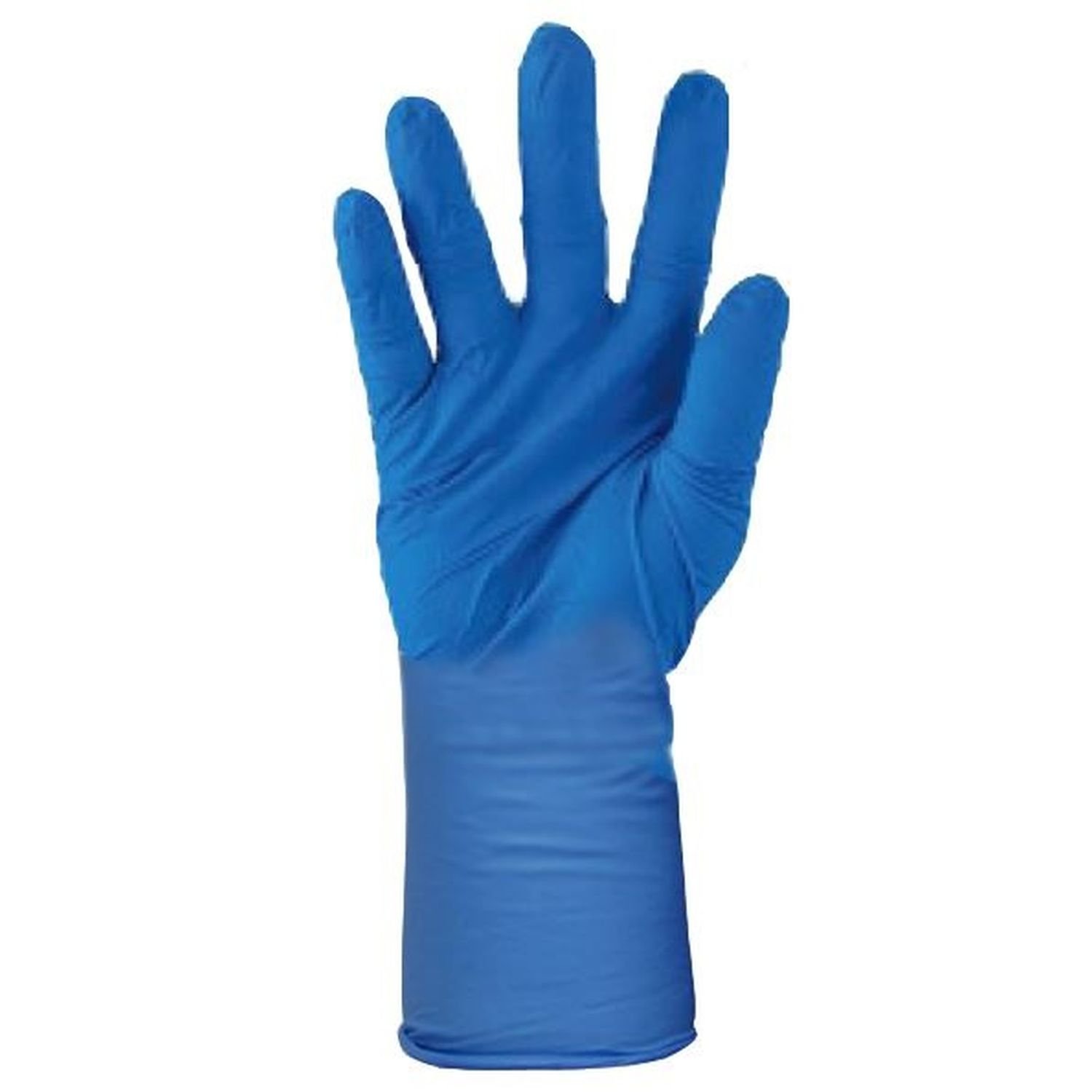 Blue Powder Free Nitrile Long Cuff Gloves Box 100