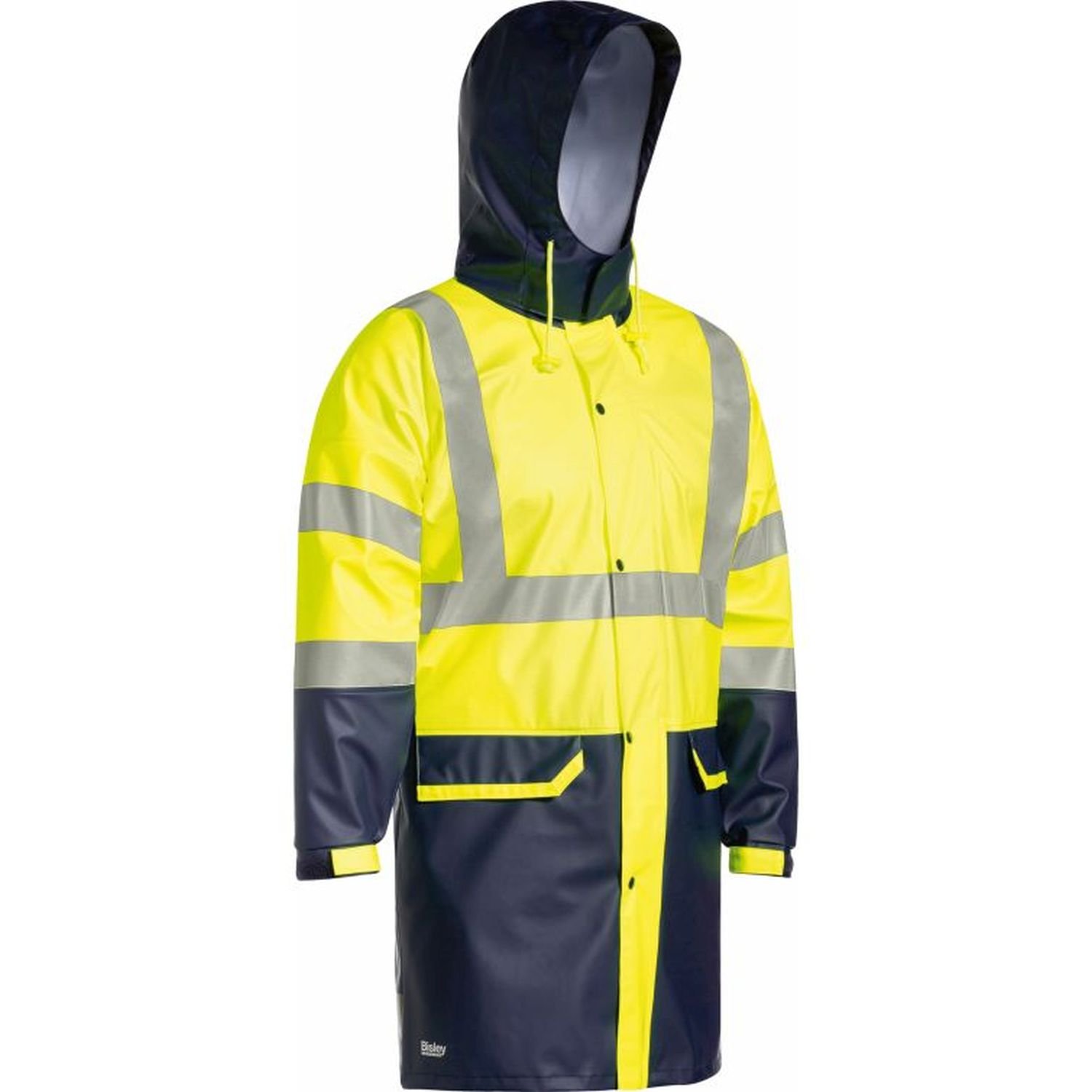 Bisley Hi Vis Day/Night Stretch PU Rain Jacket 20,000mm