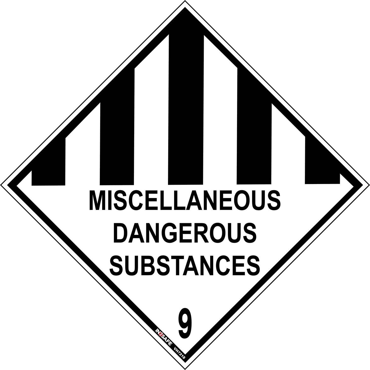 Hazchem Class 9 Miscellaneous Dangerous Substances Diamond