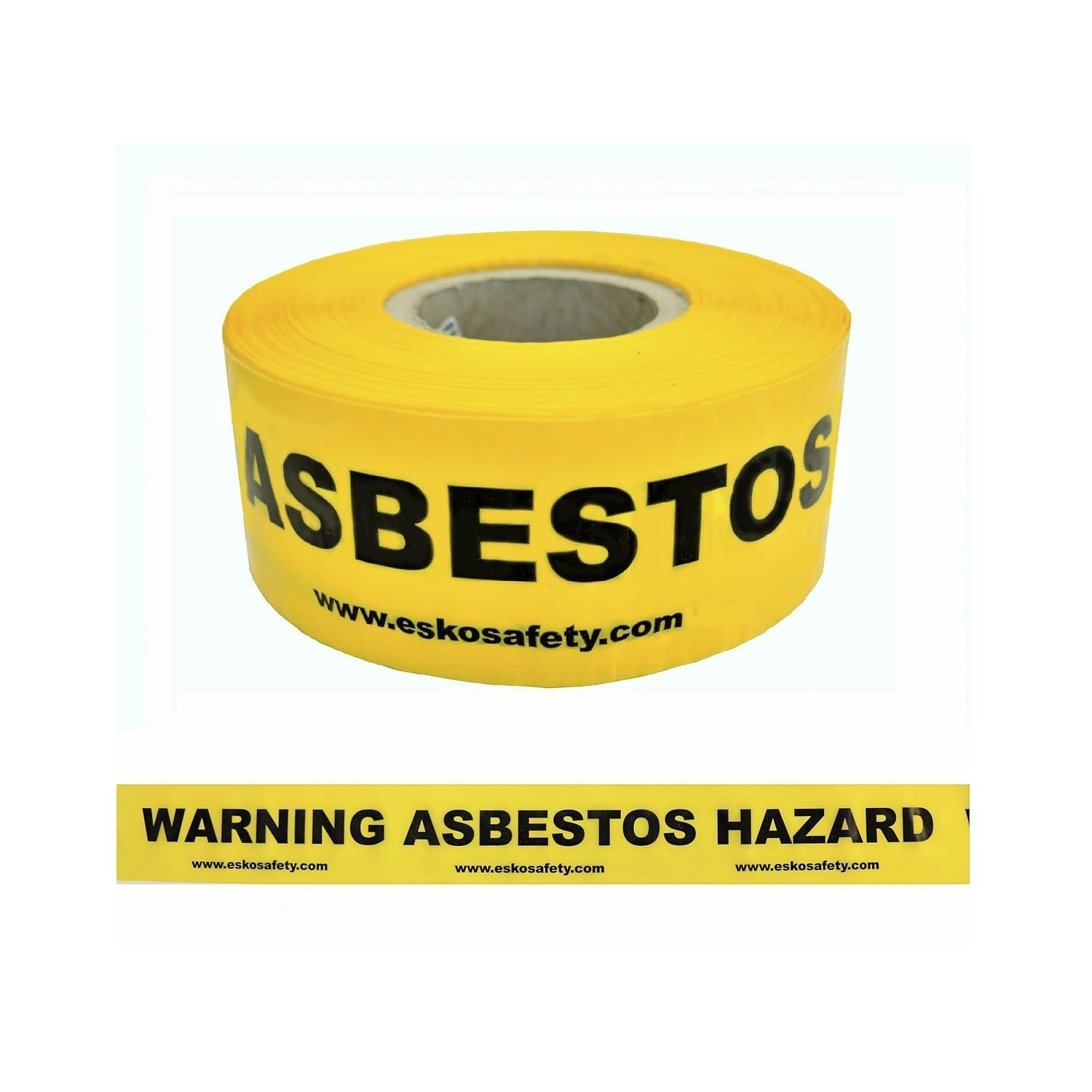 Barrier Tape Warning Asbestos Hazard Yellow/Black 75mm x 250m