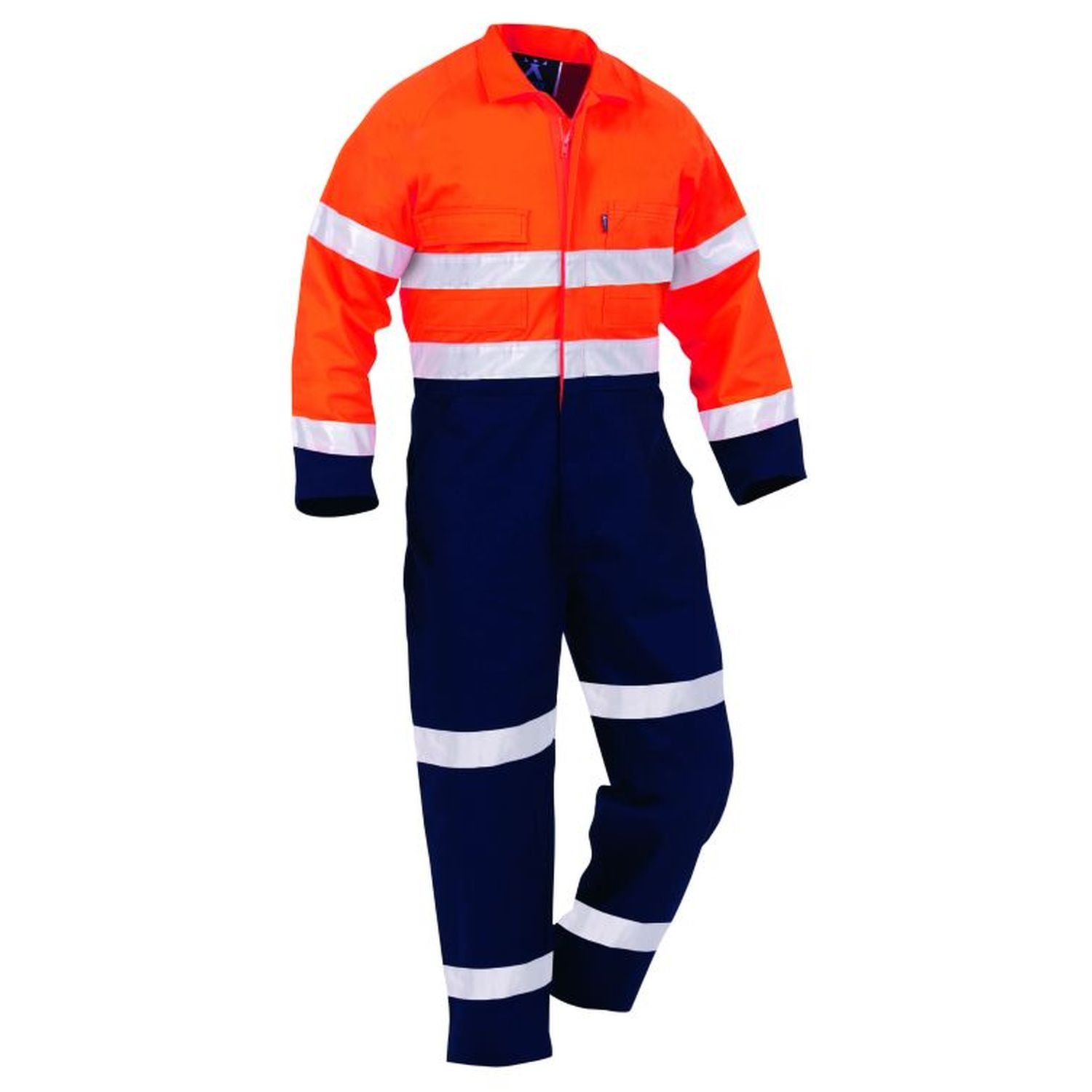 Hi Vis Day/Night Industrial Maxim Cotton Zip Overall 310gsm