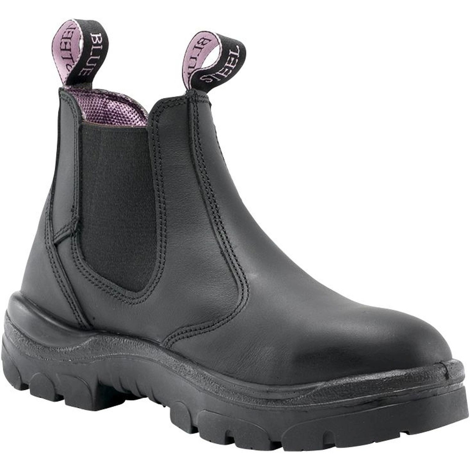 Steel Blue Hobart Women's Slip On Safety Boot Black