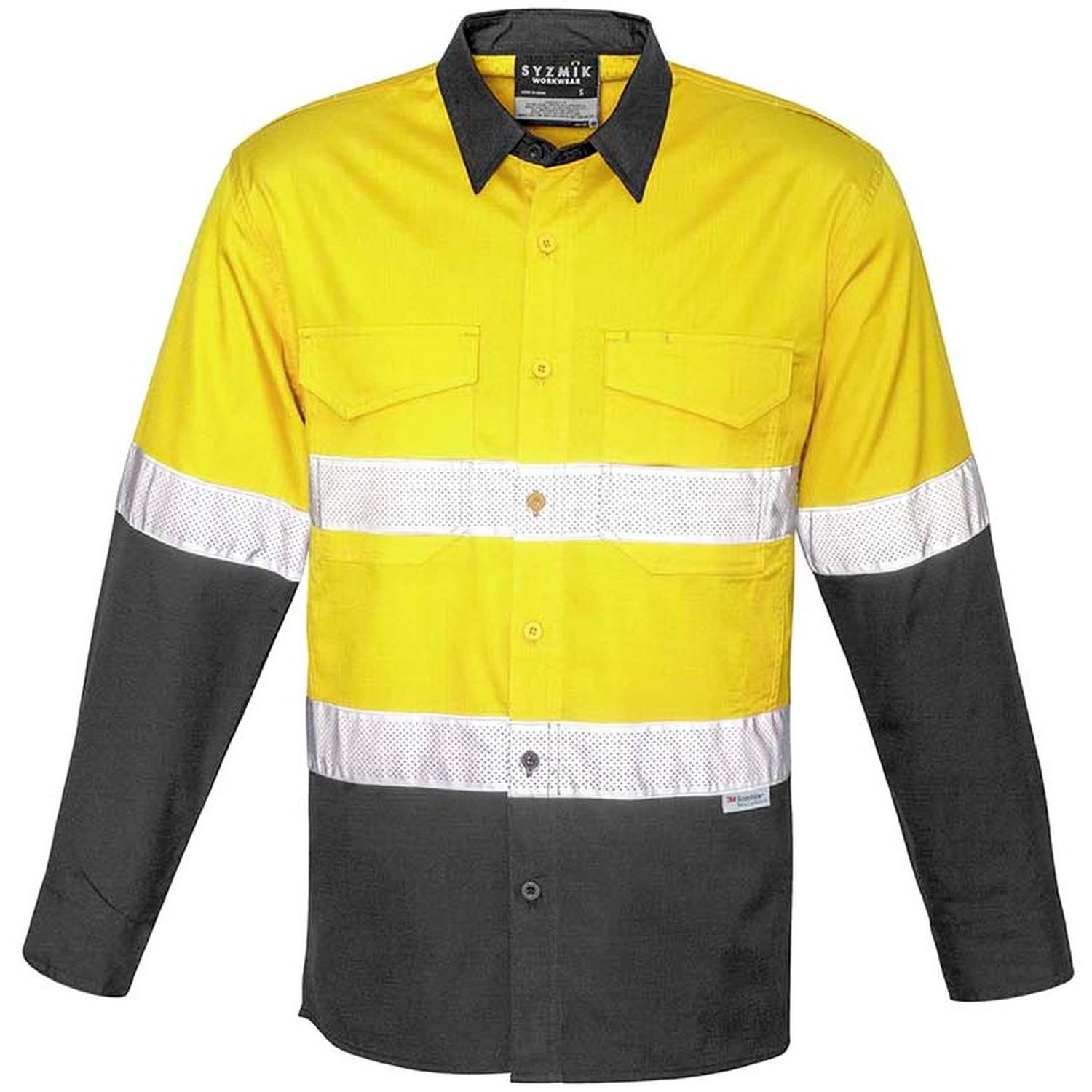 Syzmik Hi Vis Day/Night Mens Rugged Ripstop Shirt